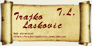 Trajko Lasković vizit kartica